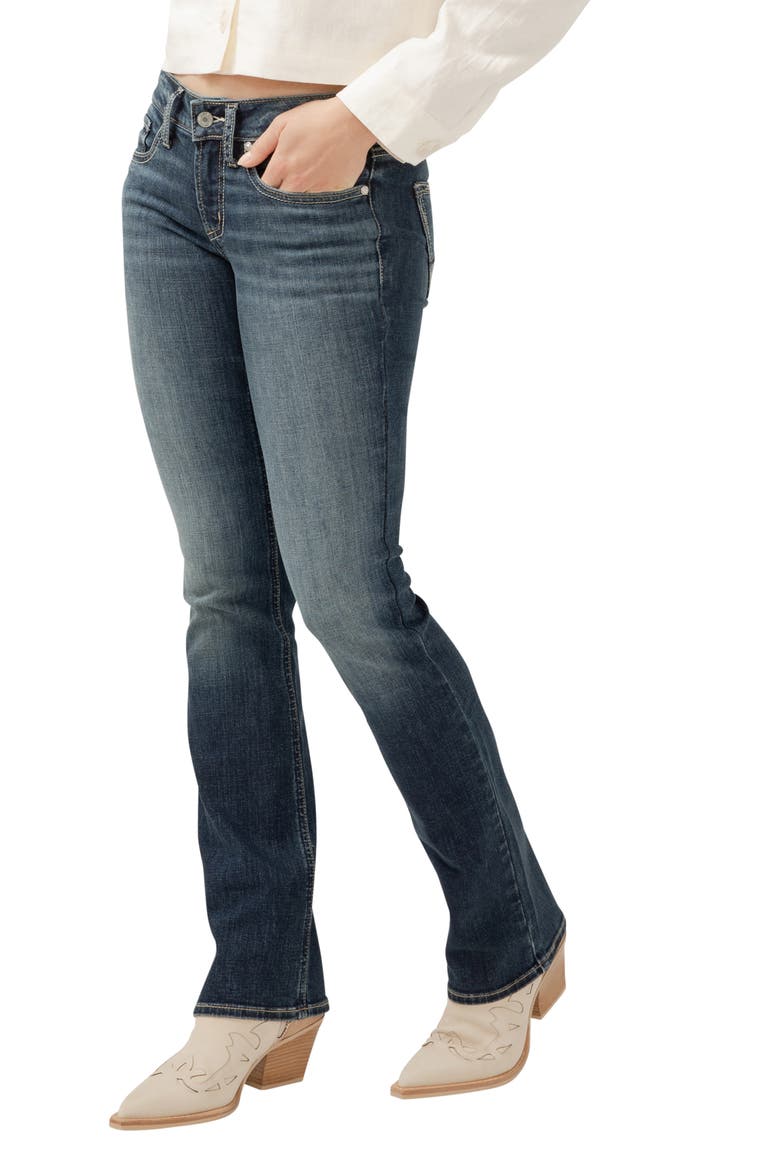 Britt Curvy Fit Low Rise Slim Bootcut Jeans, Alternate, color, INDIGO