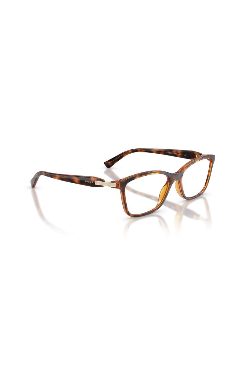 Vogue Eyewear 54mm Rectangle optical glasses, Alternate, color, Brown