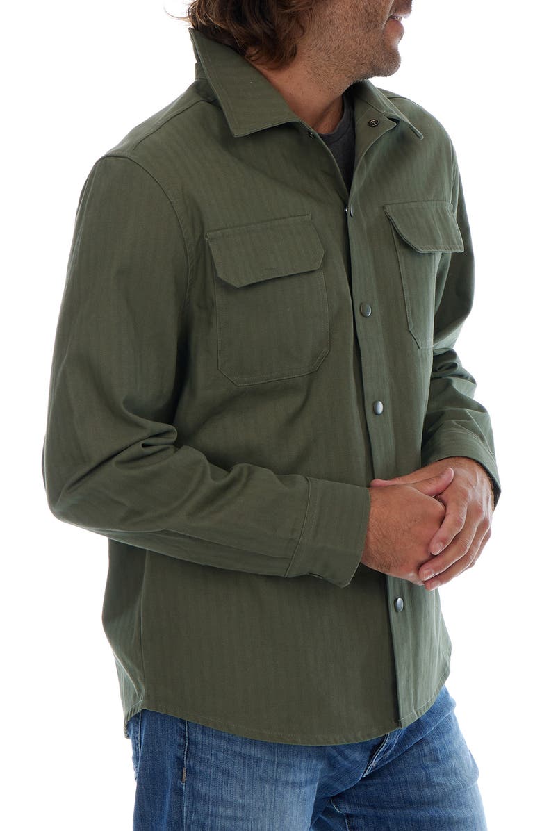 PX Herringbone Cotton Work Shirt, Alternate, color, Dark Green