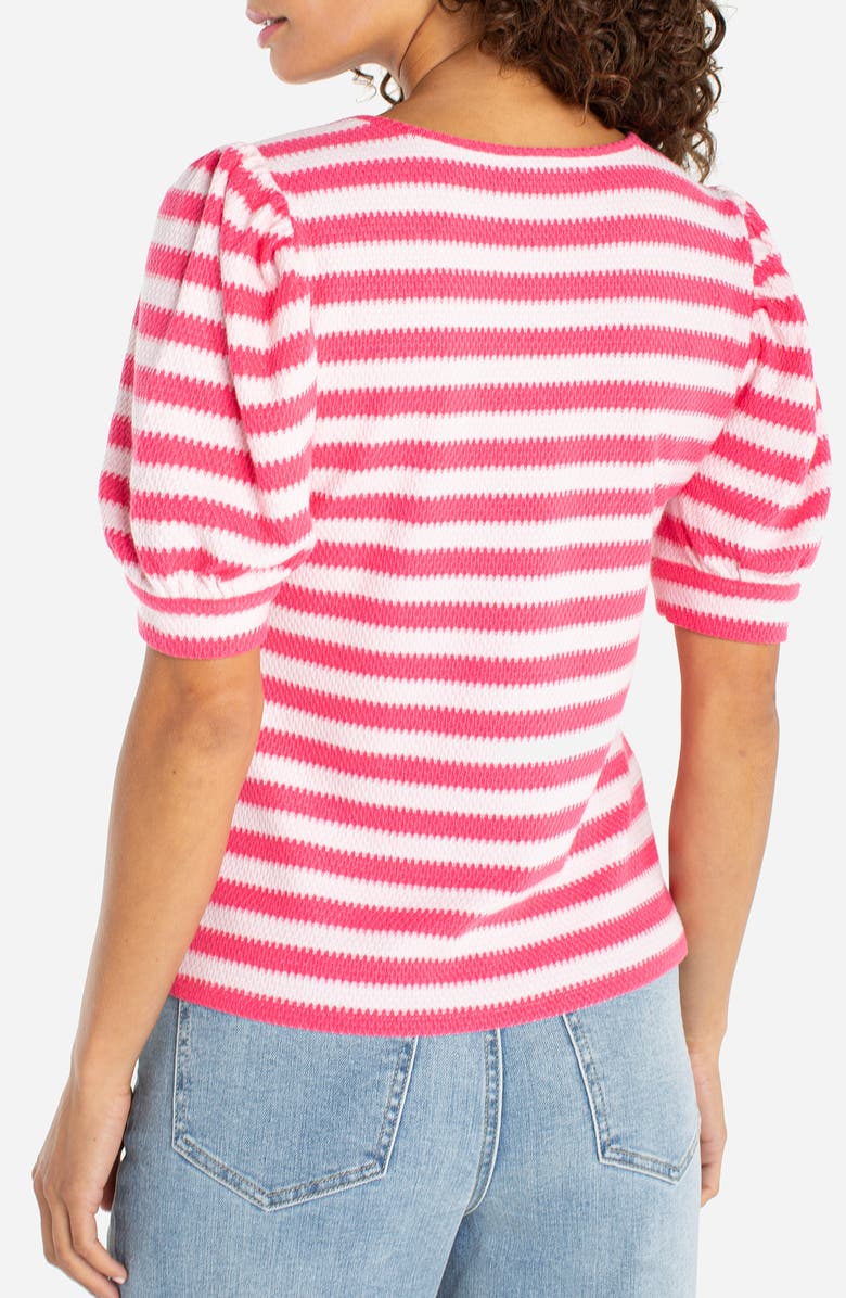 Liverpool Los Angeles Stripe Scoop Neck Sweater, Alternate, color, Pink Multi Stripe