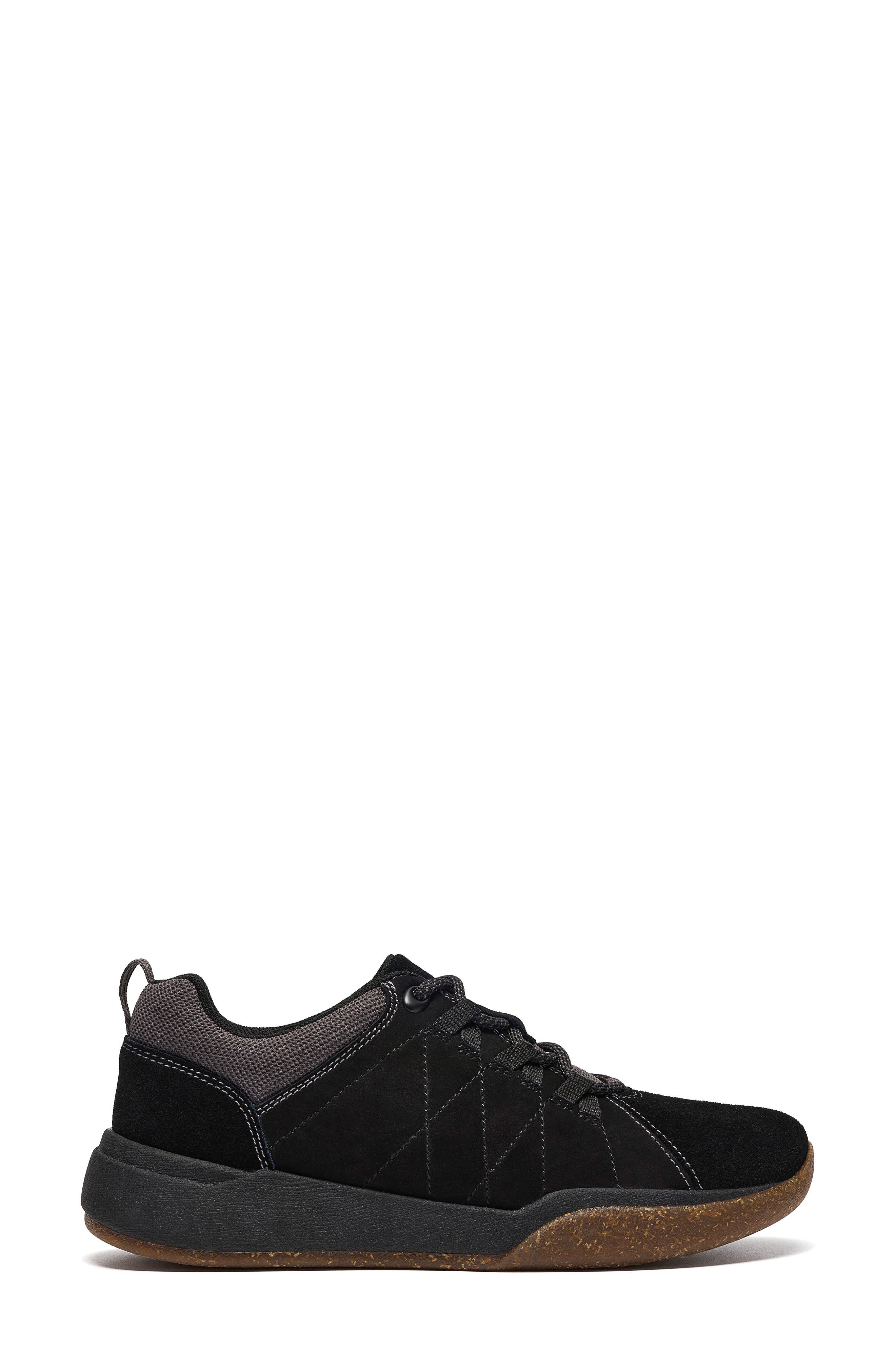 Aydria Lace Sneaker, Alternate, color, BLACK SUEDE