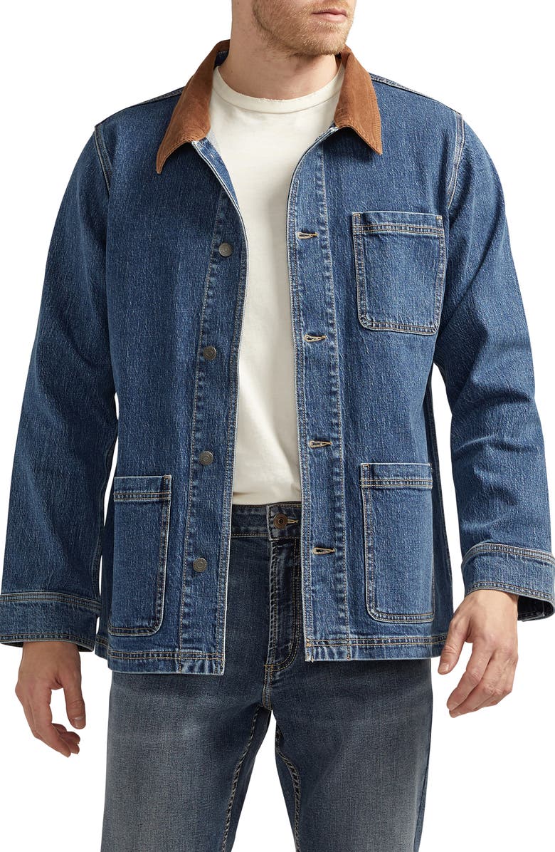 Silver Jeans Co. Button-Up Denim Chore Coat, Main, color,