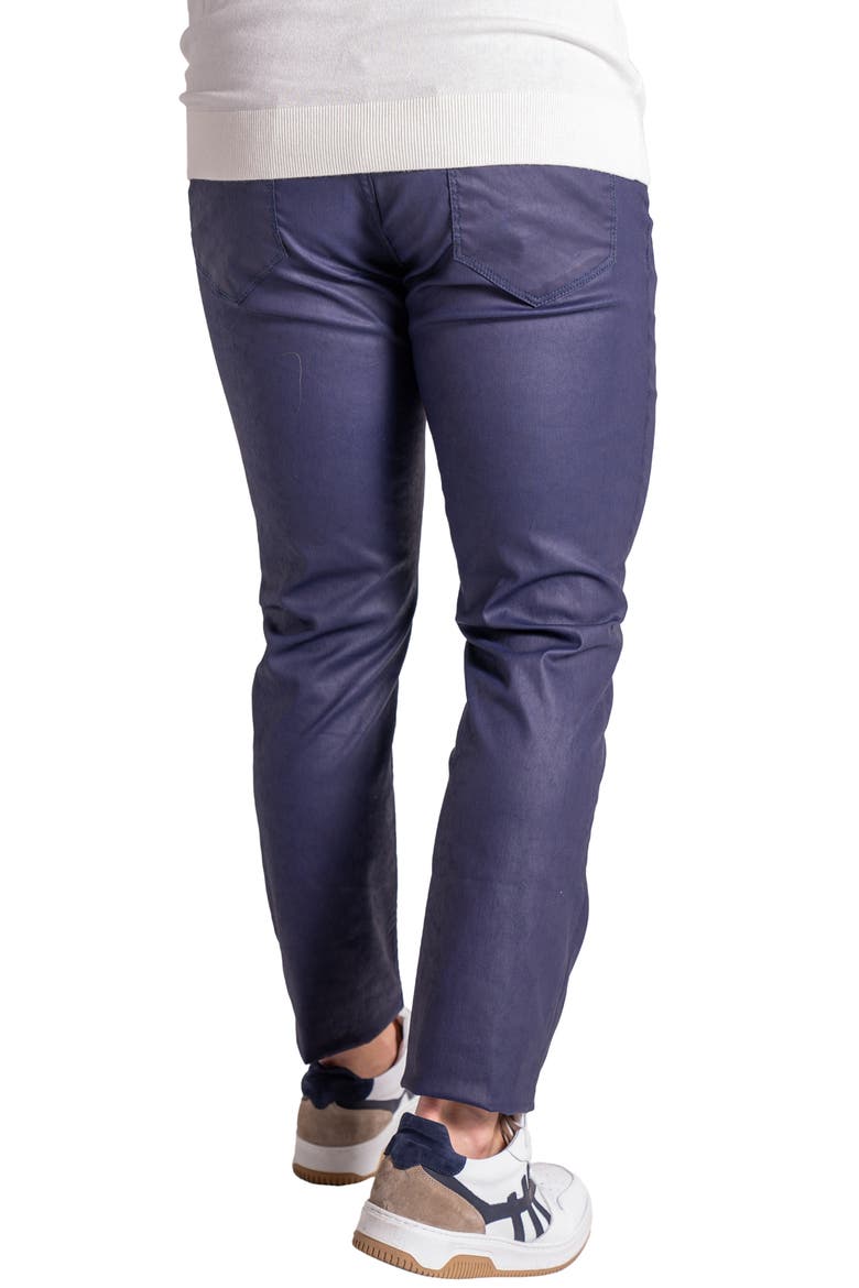 Coated Skinny Jeans, Alternate, color, BLUE
