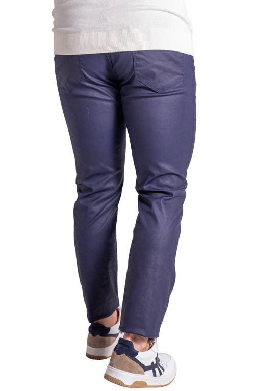 Maceoo Coated Skinny Jeans In Blue