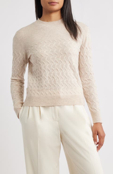 Wondering Cable Wool & Cashmere Crewneck Sweater