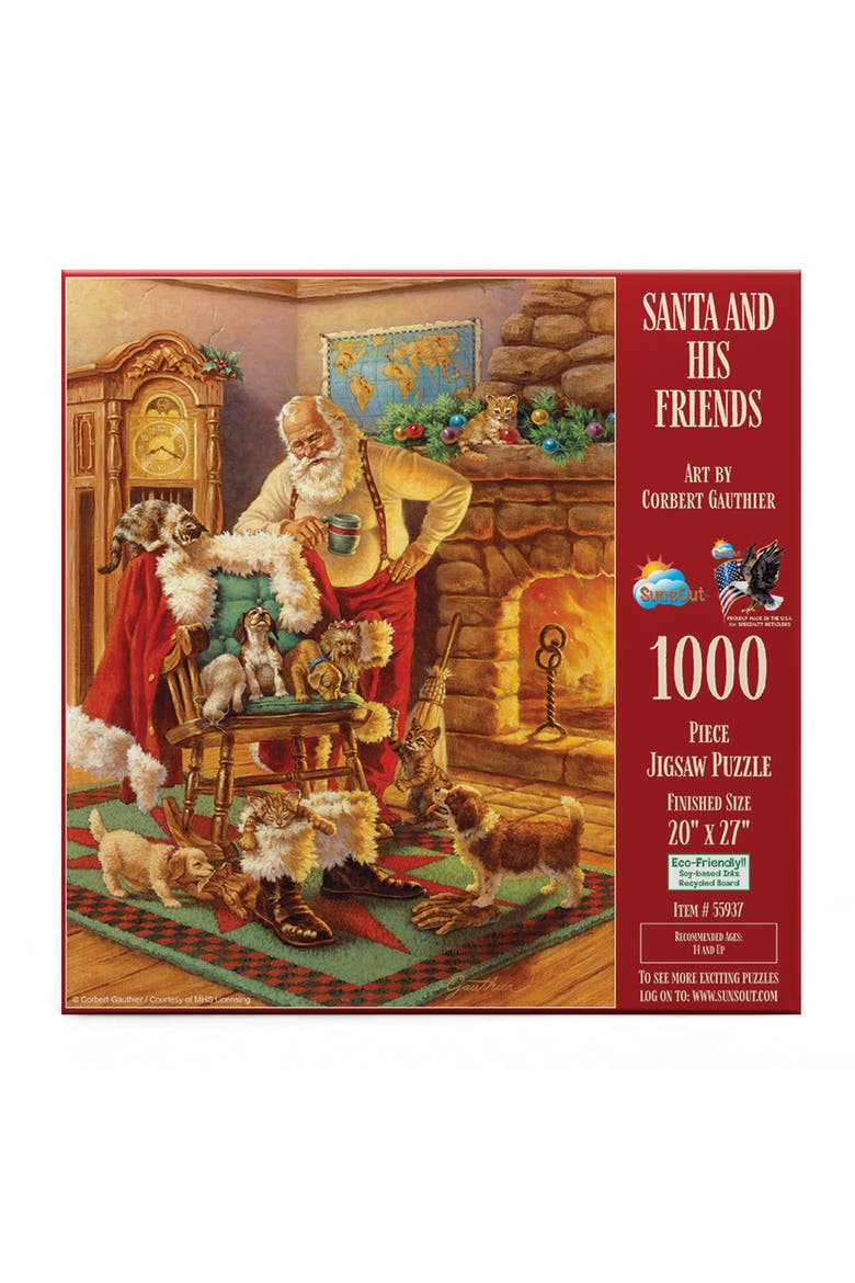 Santa and His Friends 1000 piece Jigsaw Puzzle for Adults, Alternate, color, Multicolor