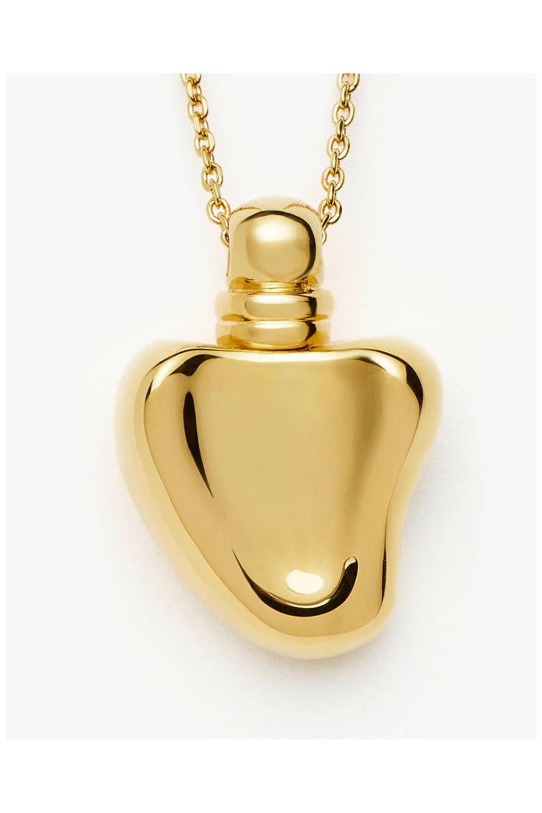 Message in a Bottle Heart Pendant Necklace, Alternate, color, GOLD