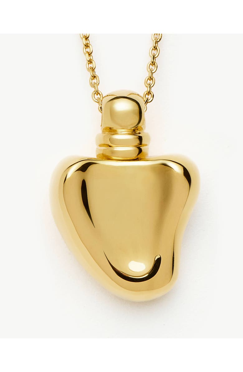 Missoma Message in a Bottle Heart Pendant Necklace, Alternate, color, Gold