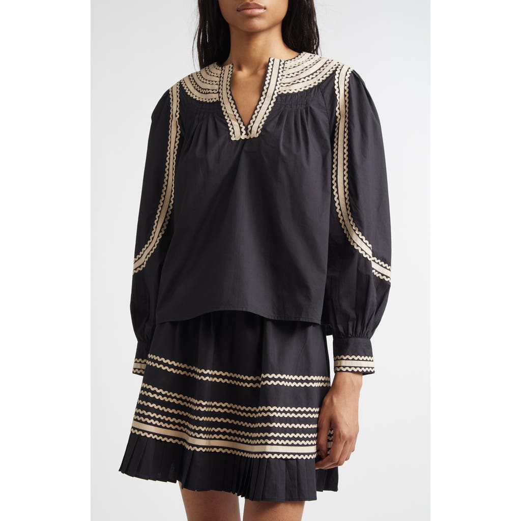 Ulla Johnson Laurenza Long Sleeve Top In Multi