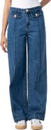 BLANKNYC The Franklin Pintuck High Waist Wide Leg Jeans