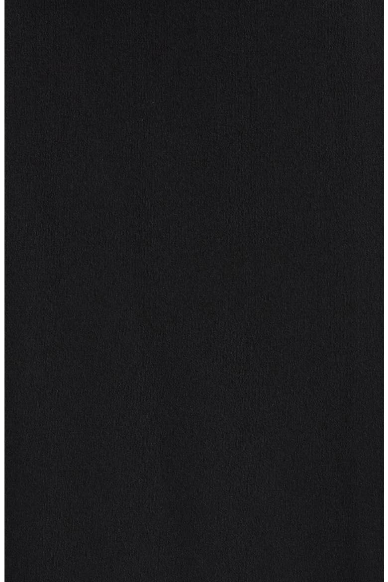 Belted Puff Sleeve Midi Dress, Alternate, color, BLACK