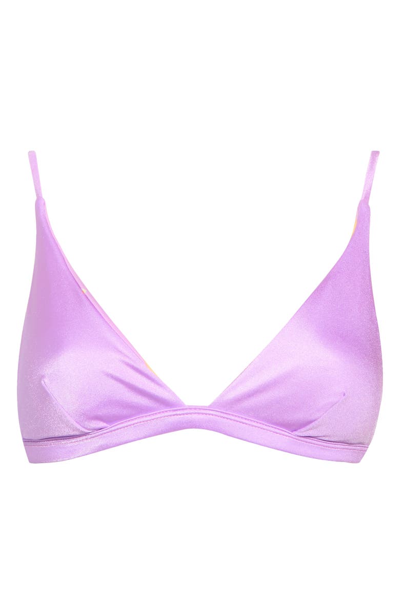 Maaji Metallic Triangle Bikini Top, Alternate, color, Purple