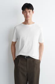 COS Boat-neck Cotton T-shirt
