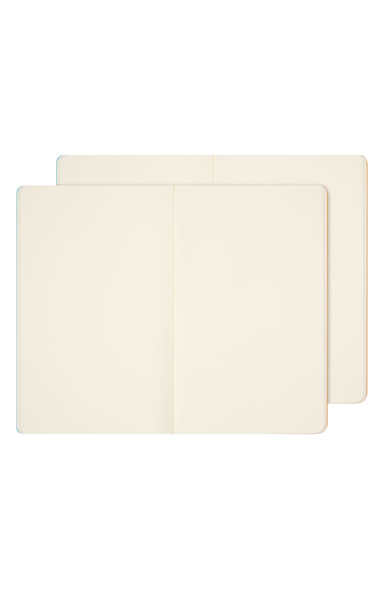 Moleskine Impressions Set of 2 Large Notebooks, Alternate, color, Blue Multi