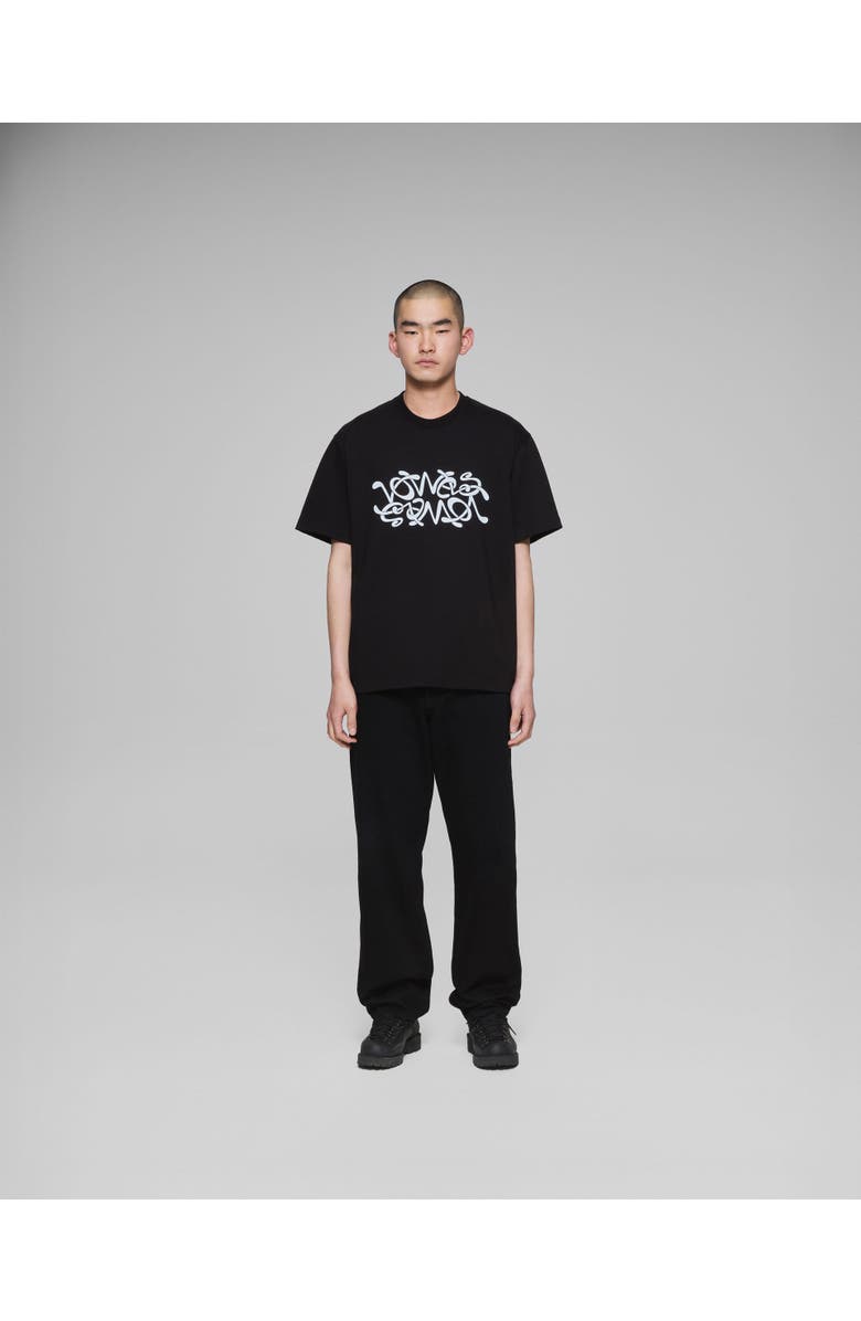 vowels Double Scribble Tee, Alternate, color, Black