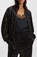 BOSS Jilloi Sequin Bomber Jacket