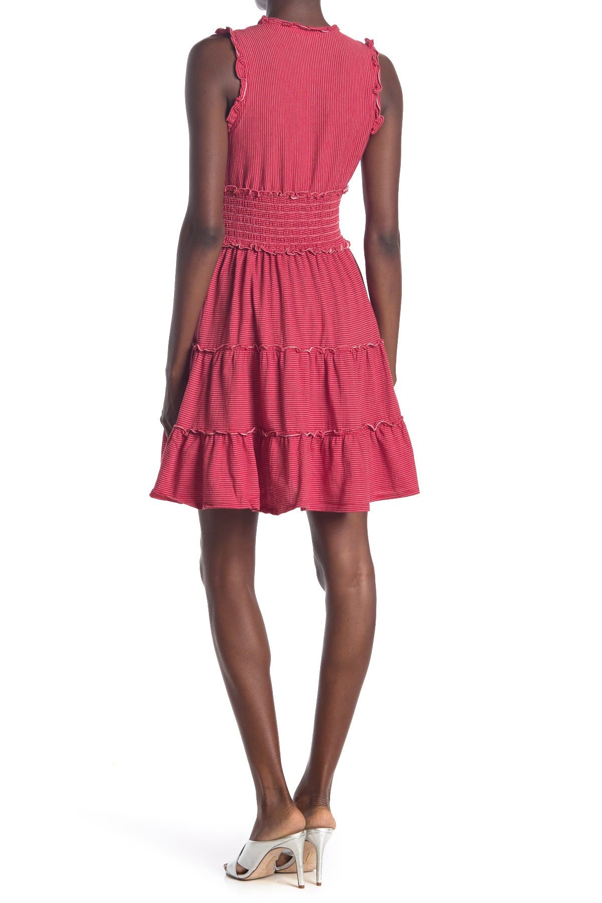 Sleeveless Short Smocked Dress - image 4