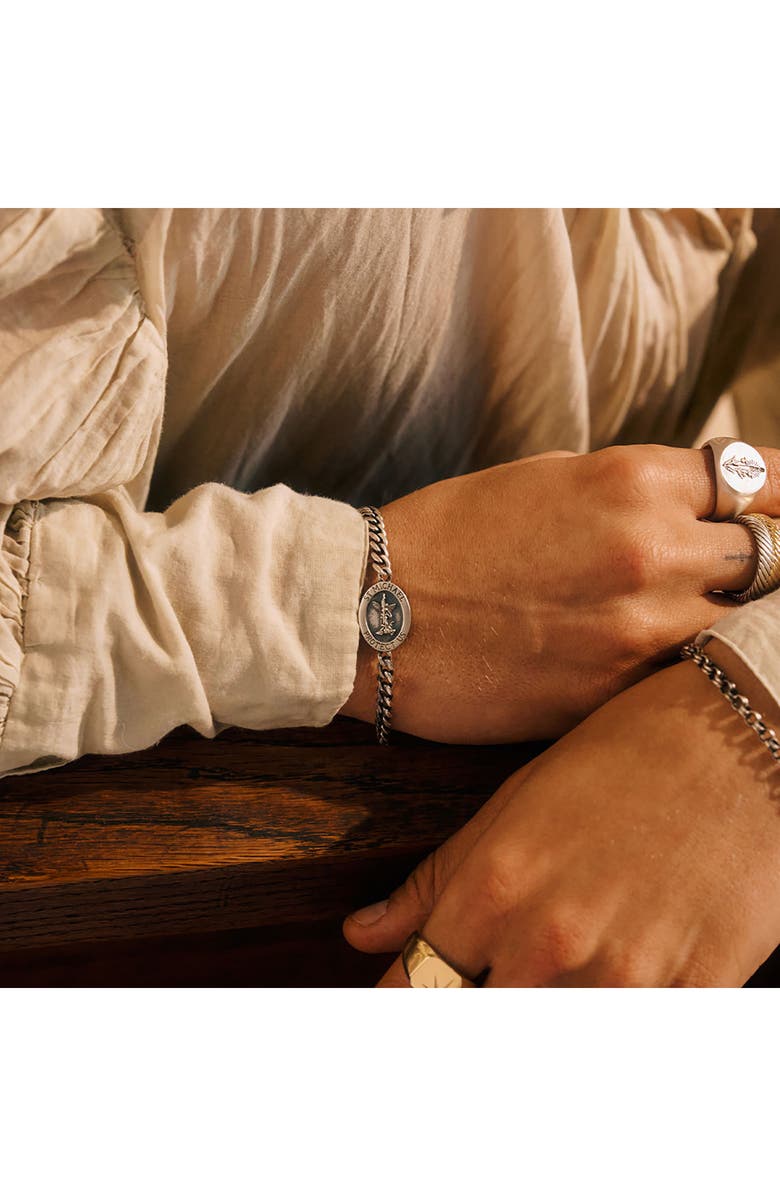 Serge DeNimes Silver Archangel Bracelet, Alternate, color,