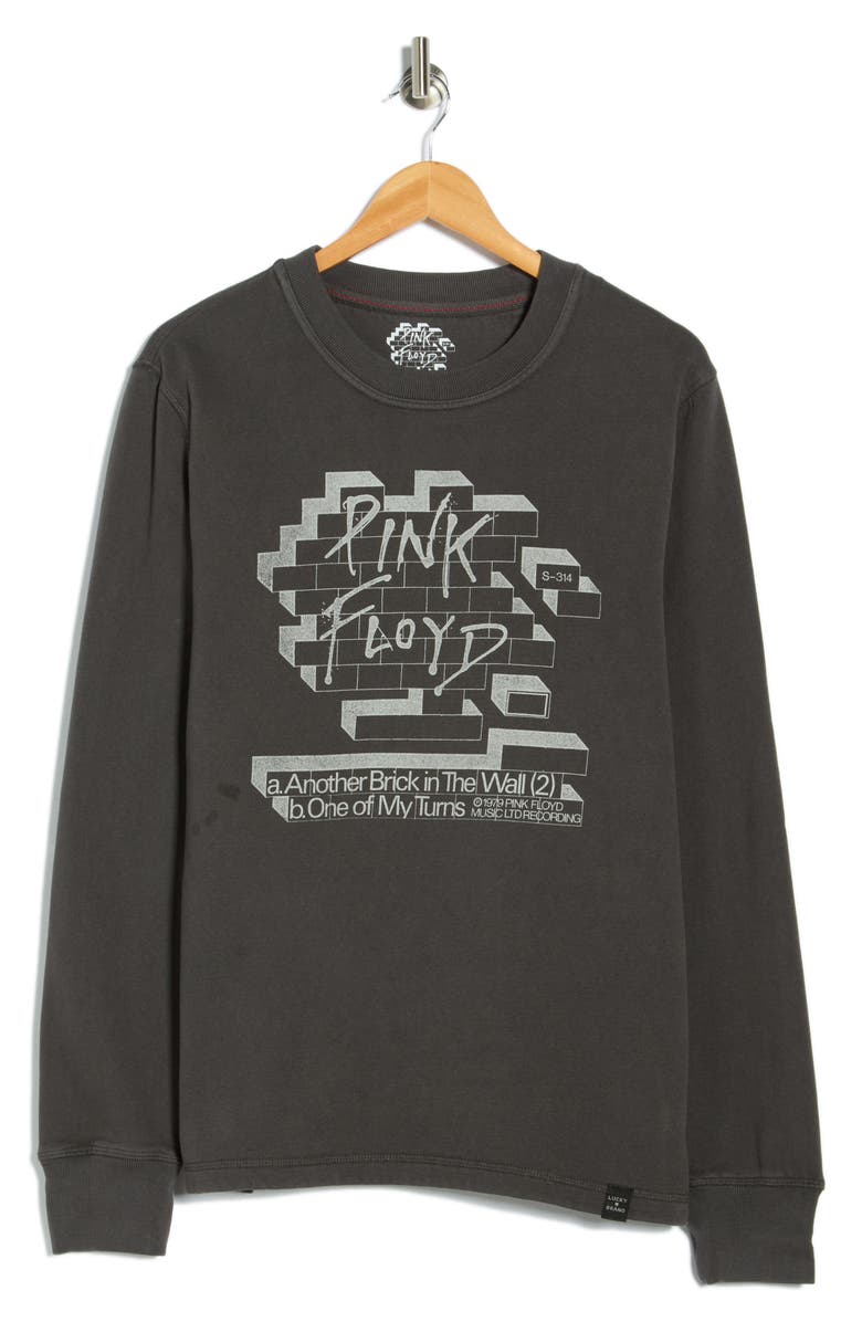 Lucky Brand Pink Floyd Graphic Fleece Sweatshirt, Alternate, color, Pirate Black