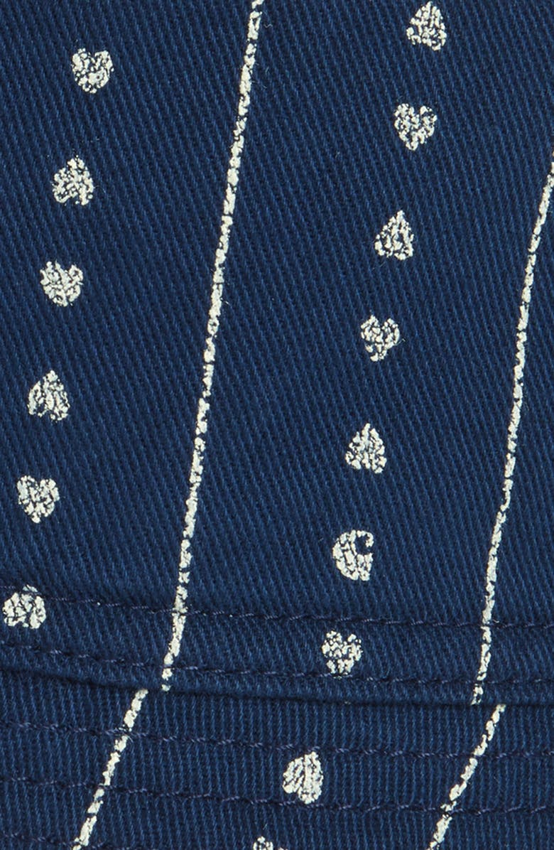 Carhartt Work In Progress Drewe Cotton Twill Bucket Hat, Alternate, color, Heart Pinstripe