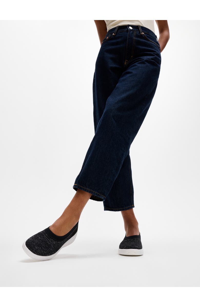 FitFlop Super Q Knit Ballet Flats, Alternate, color, Black/Silvereen