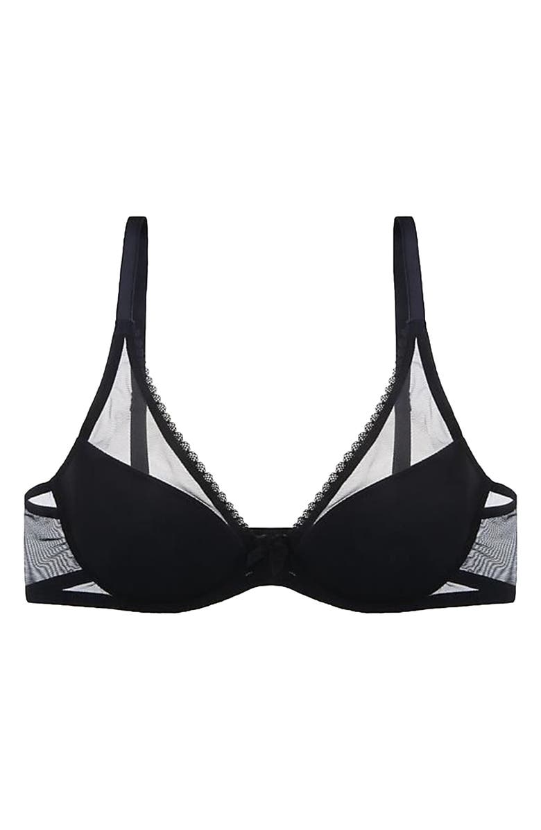 JOURNELLE Victoire Plunge Underwire Bra, Alternate, color, Noir