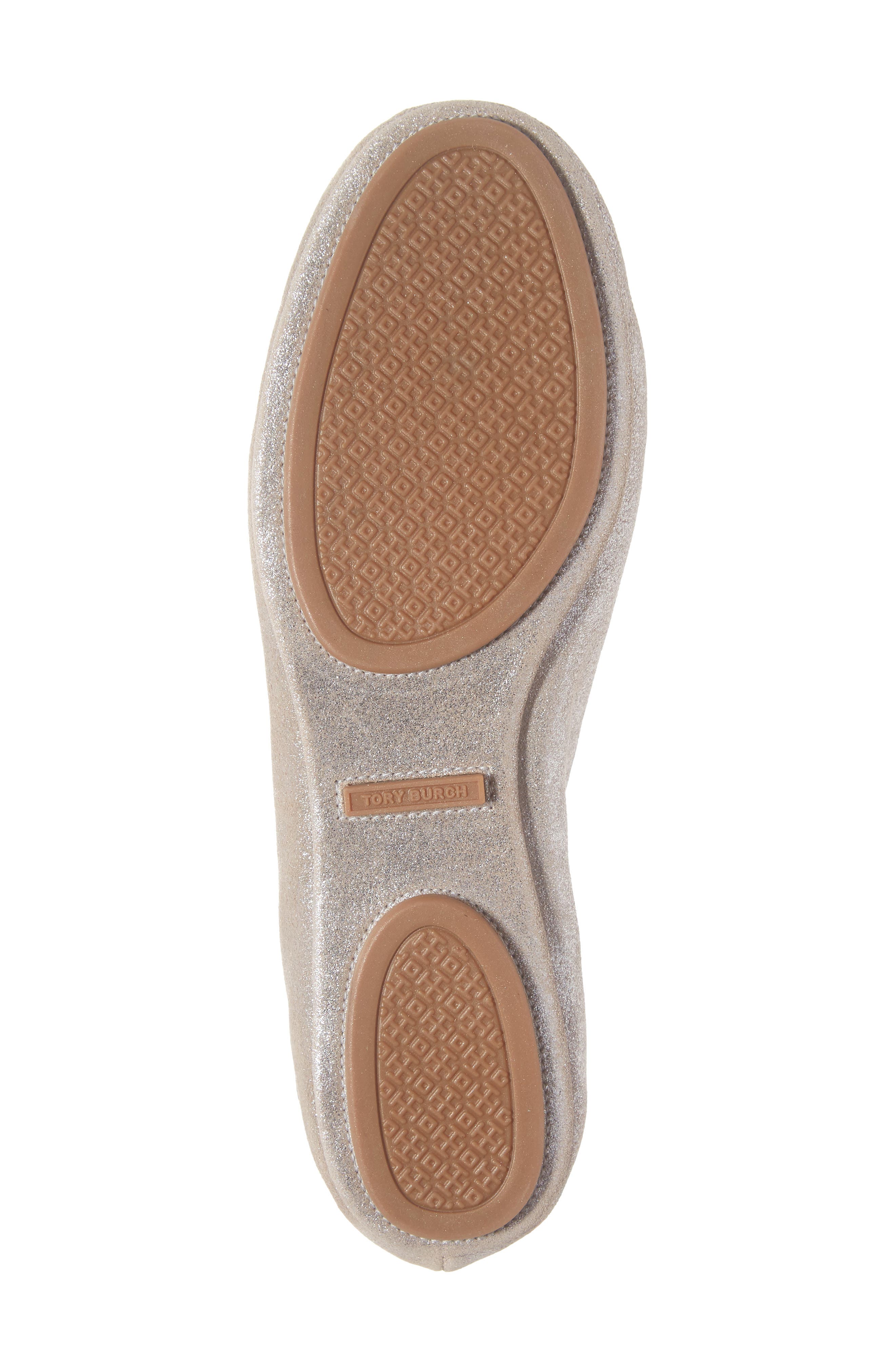 Minnie Travel Ballet Flat, Alternate, color, METALLIC PERFECT SAND