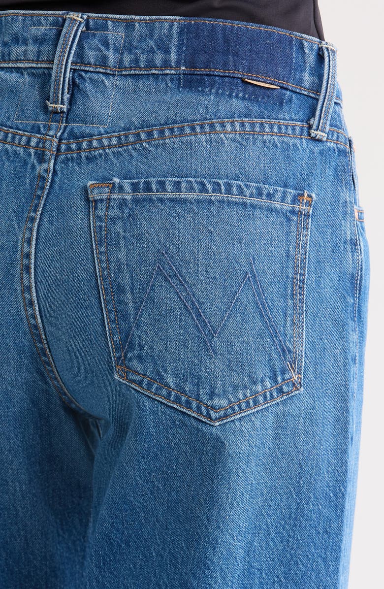 MOTHER Lil' Dodger Flood Jeans, Alternate, color, Green Thumb