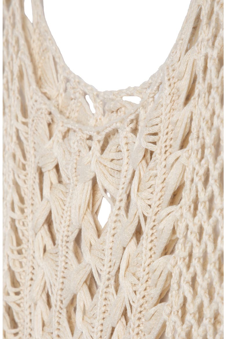 Fringe Crochet Poncho, Alternate, color, IVORY