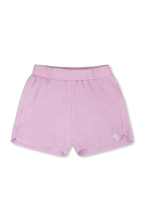 Crinkle Jersey Elastic Waist Shorts