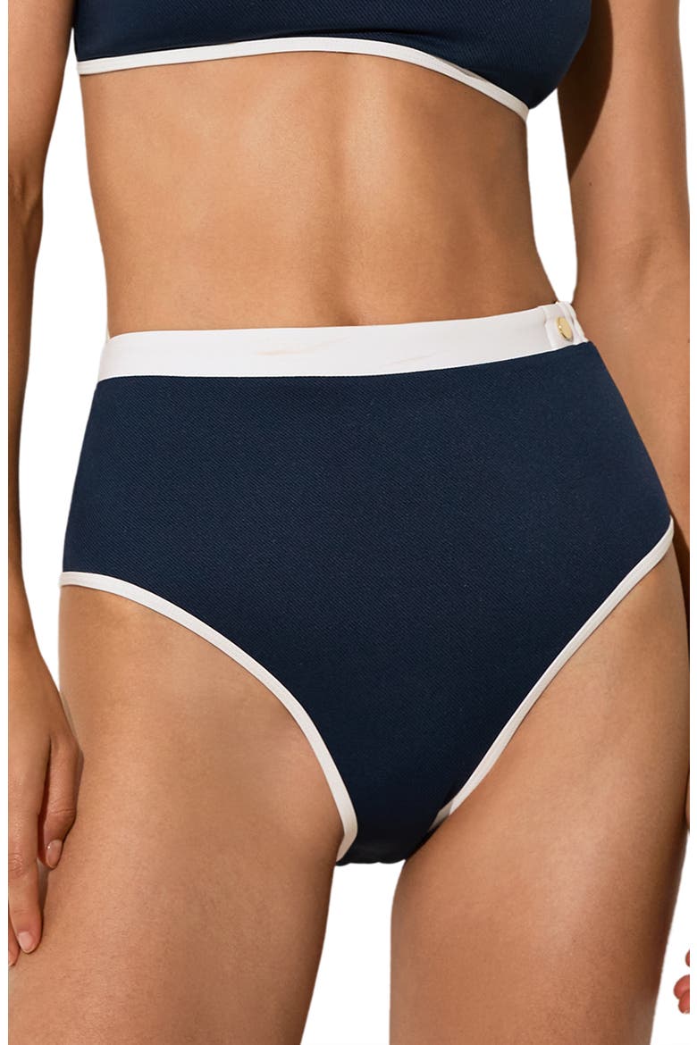 Bronte Bikini Bottoms, Main, color, NAVY/ IVORY