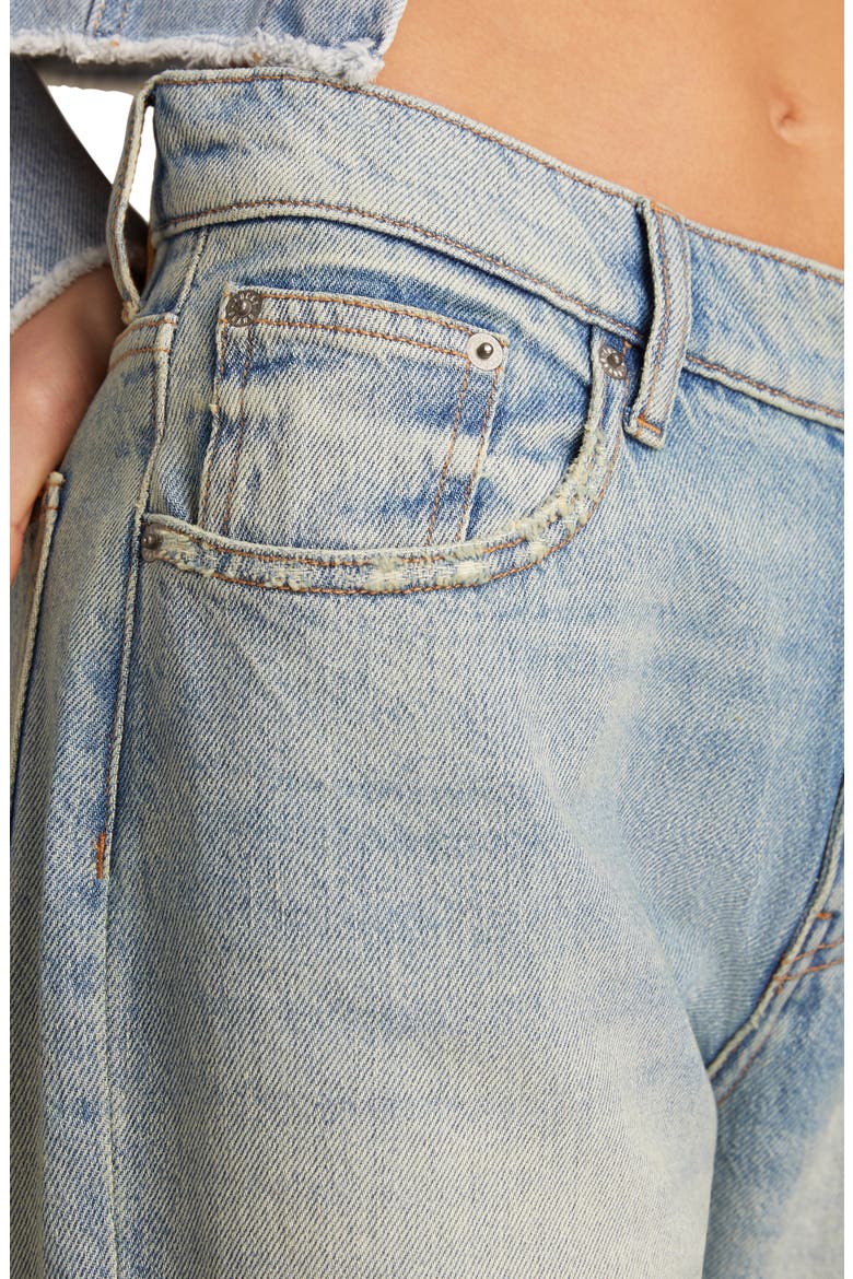 Barrel Wide Leg Jeans, Alternate, color, SADDLE UP WASH