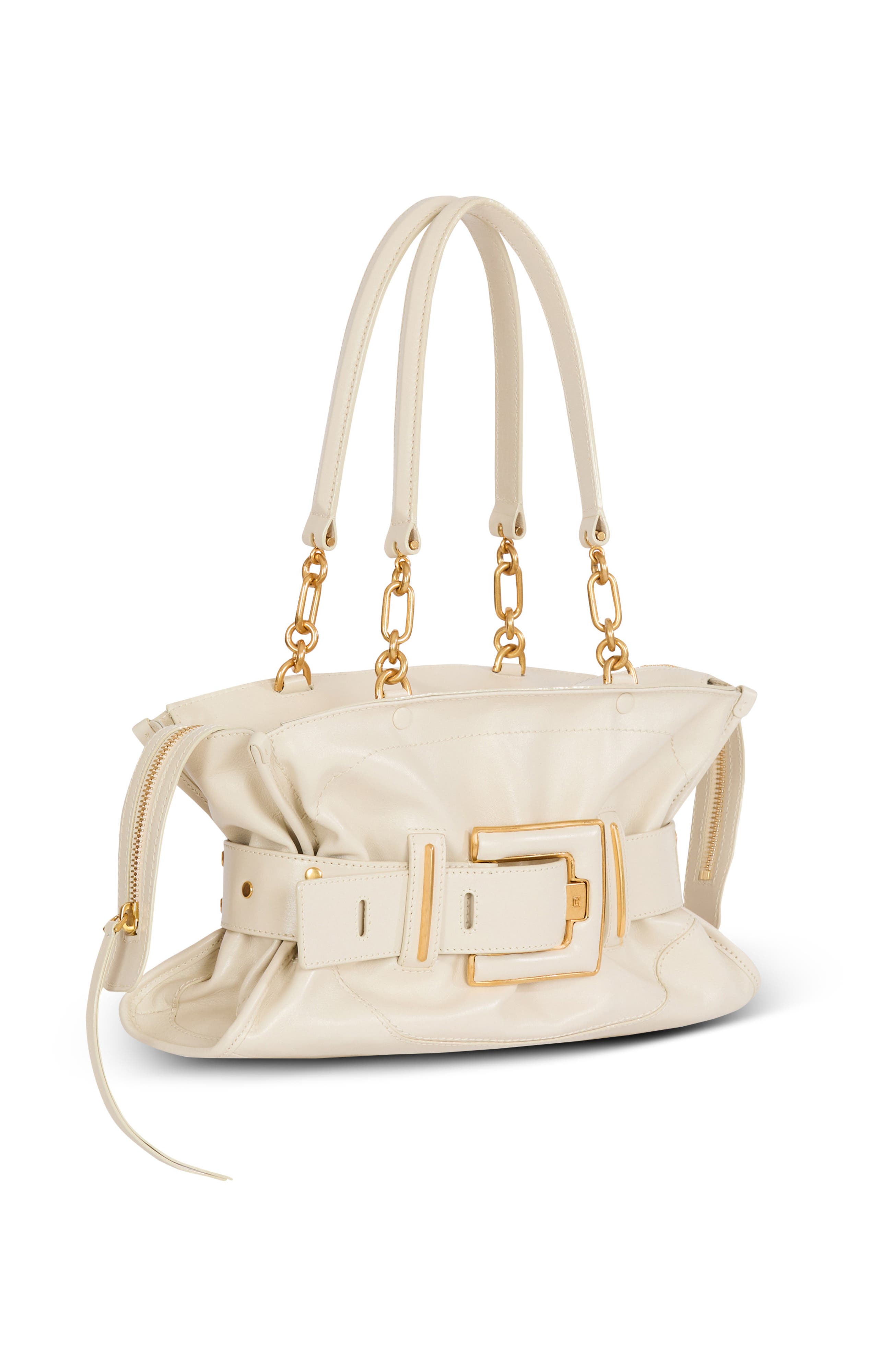 Balmain Buffalo leather Anthem bag, Alternate, color, White