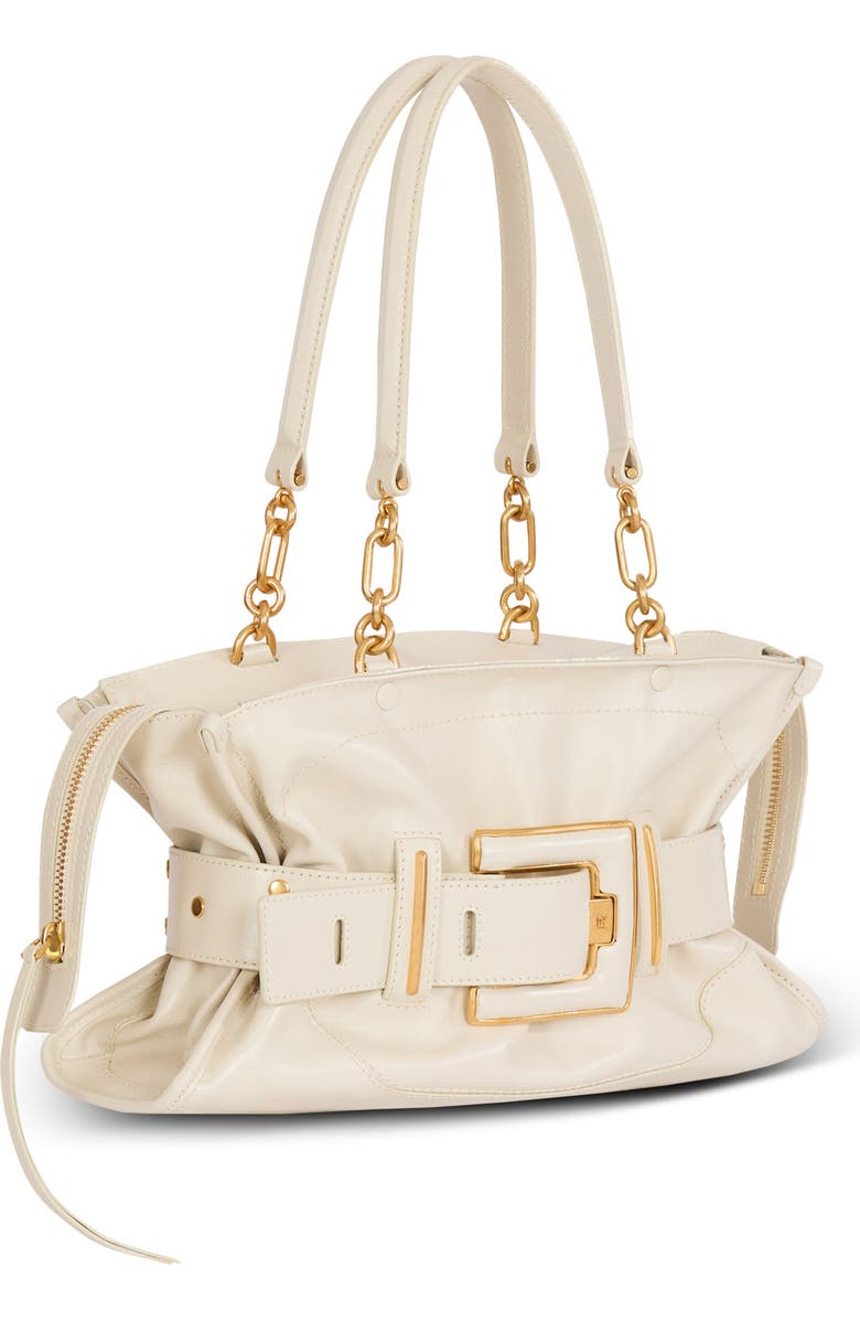 Balmain Buffalo leather Anthem bag, Alternate, color, White