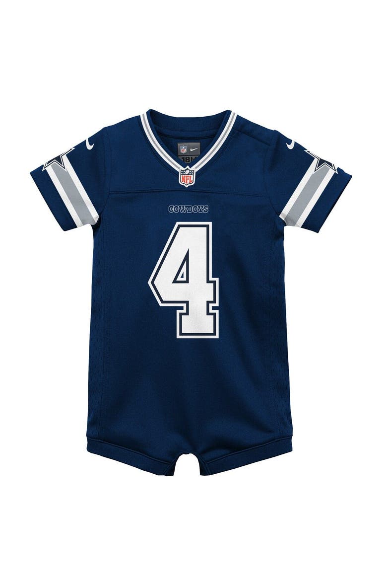 Infant Nike Dak Prescott Navy Dallas Cowboys Game Jersey Romper, Alternate, color, Navy