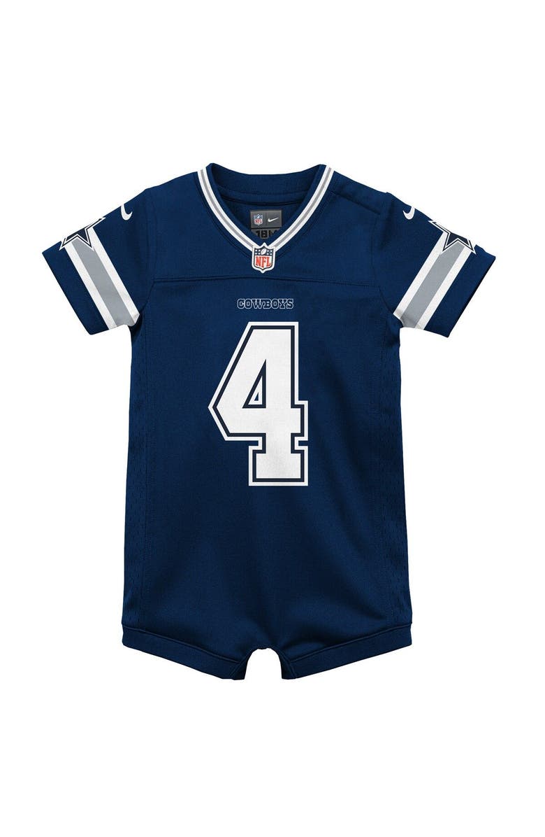 Nike Infant Nike Dak Prescott Navy Dallas Cowboys Game Jersey Romper, Alternate, color, Navy