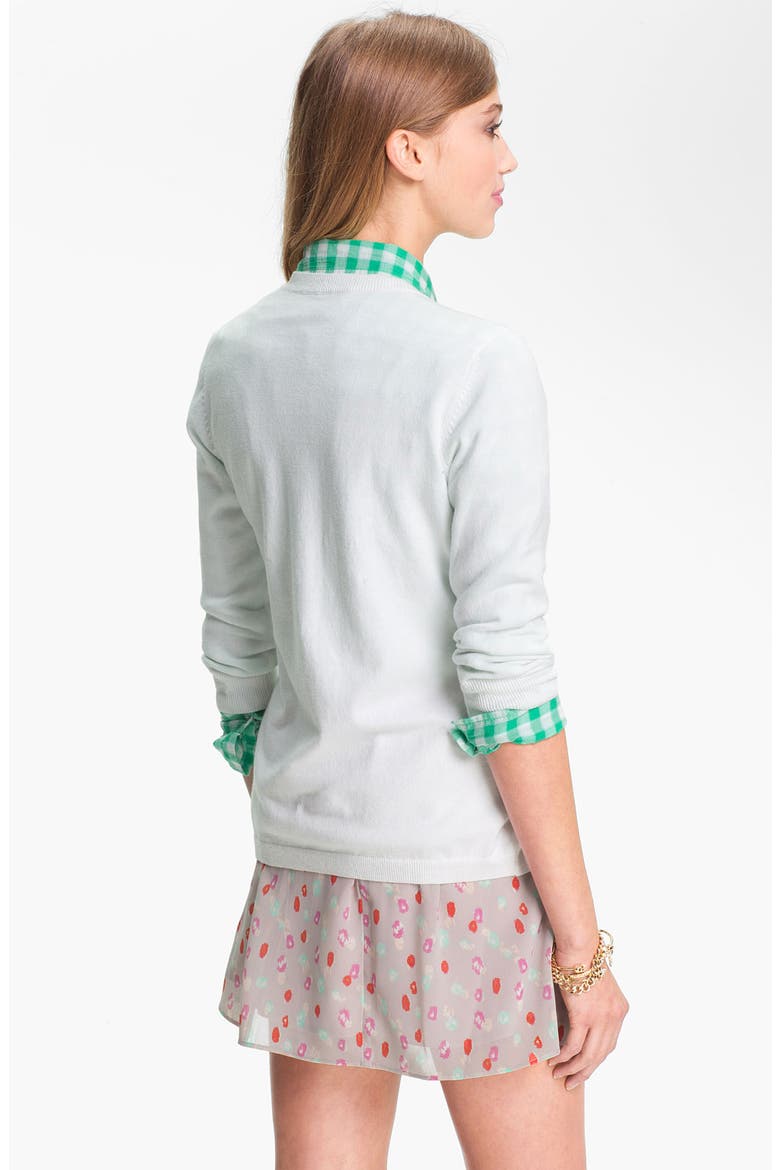 Classic Crewneck Cardigan, Alternate, color, WHITE