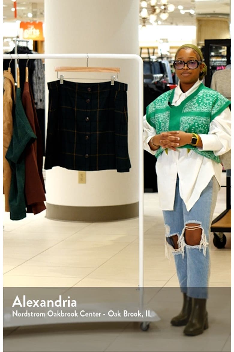 Button Front Wool Blend Miniskirt video