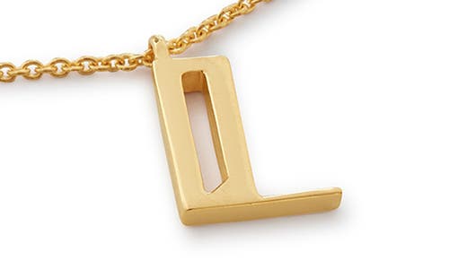 Monica Vinader Initial Pendant Necklace In 18ct Gold Vermeil/ss- L