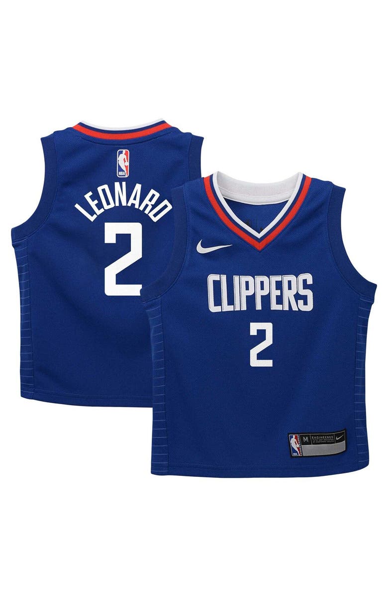 Nike Preschool Nike Kawhi Leonard Royal LA Clippers Dri-FIT Swingman Player Jersey - Icon Edition, Main, color, Royal