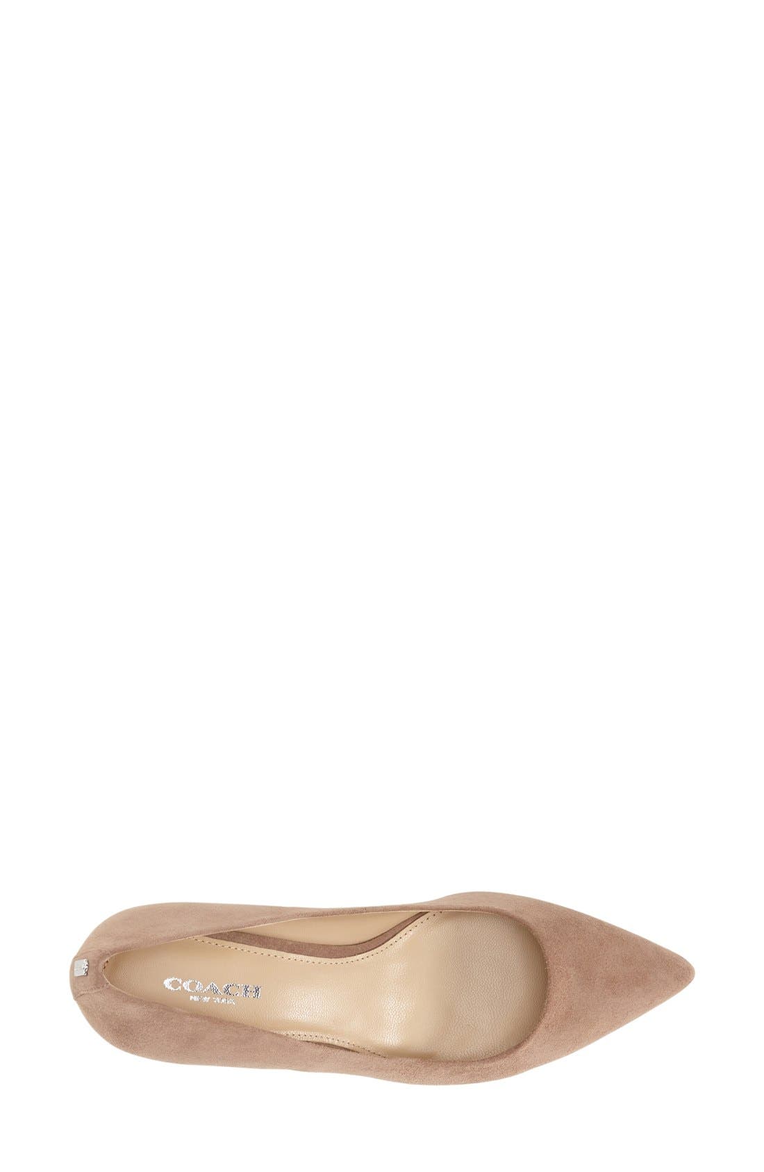 Lacey Pointy Toe Pump, Alternate, color, STONE SUEDE