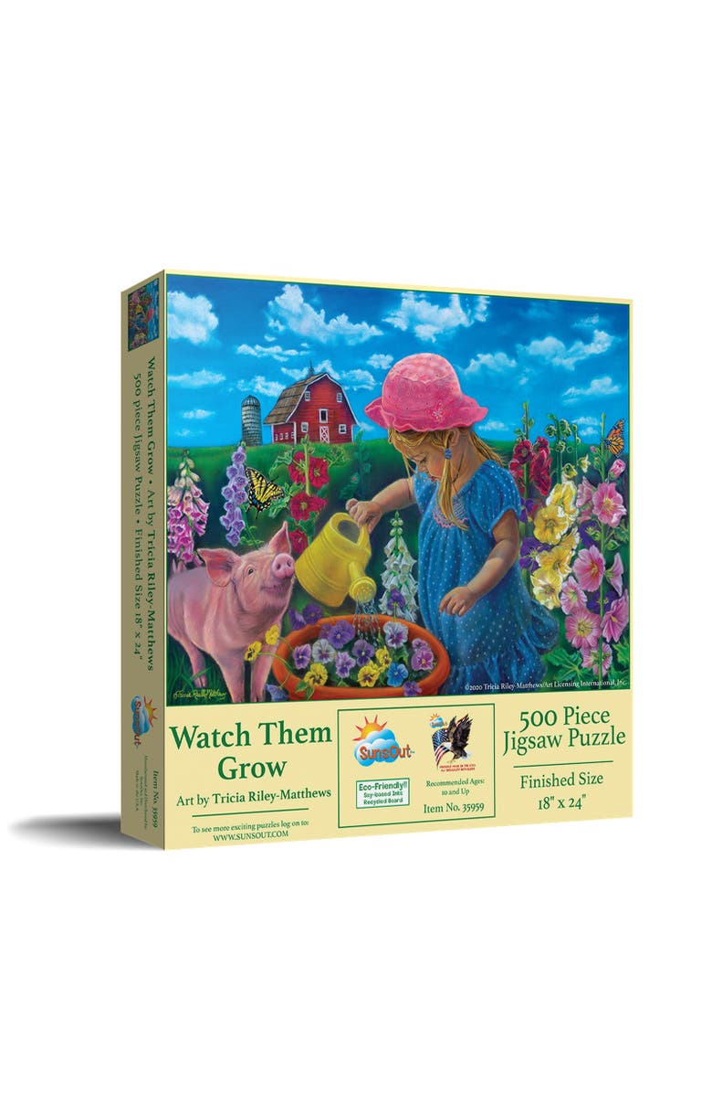 Sunsout Watch Them Grow 500 piece Jigsaw Puzzle for Adults, Main, color, Multicolor