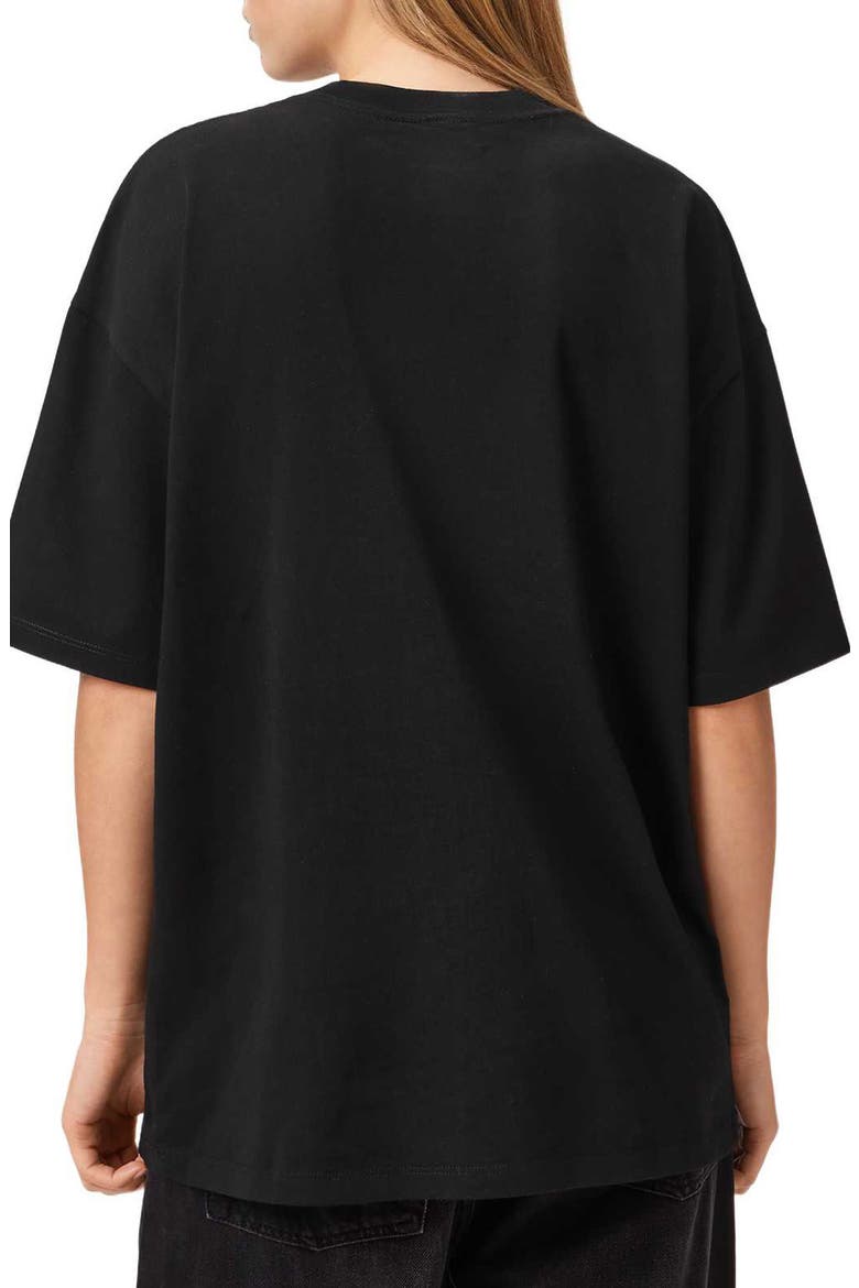 Etta Oversized Dash Embroidered Cotton T-Shirt, Alternate, color, WASHED BLACK