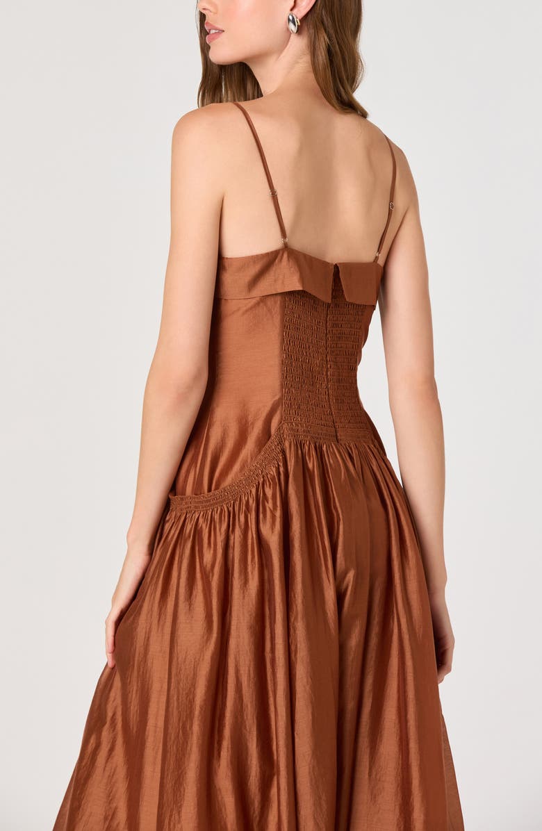 ASTR the Label Ovina Party Dress, Alternate, color, Spice Brown