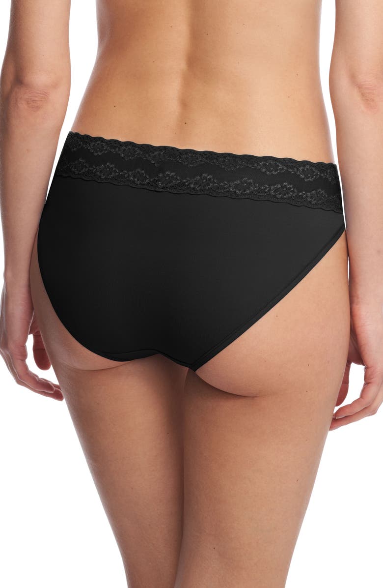 Natori Bliss Perfection One Size French Cut Briefs, Alternate, color, Black