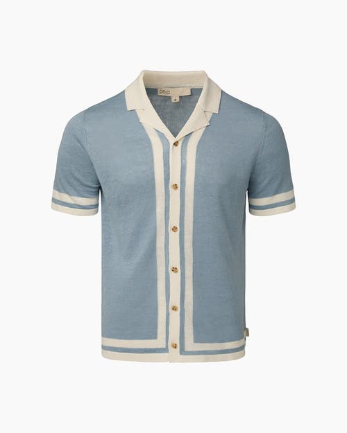 ONIA ONIA LINEN KNIT CAMP SHIRT