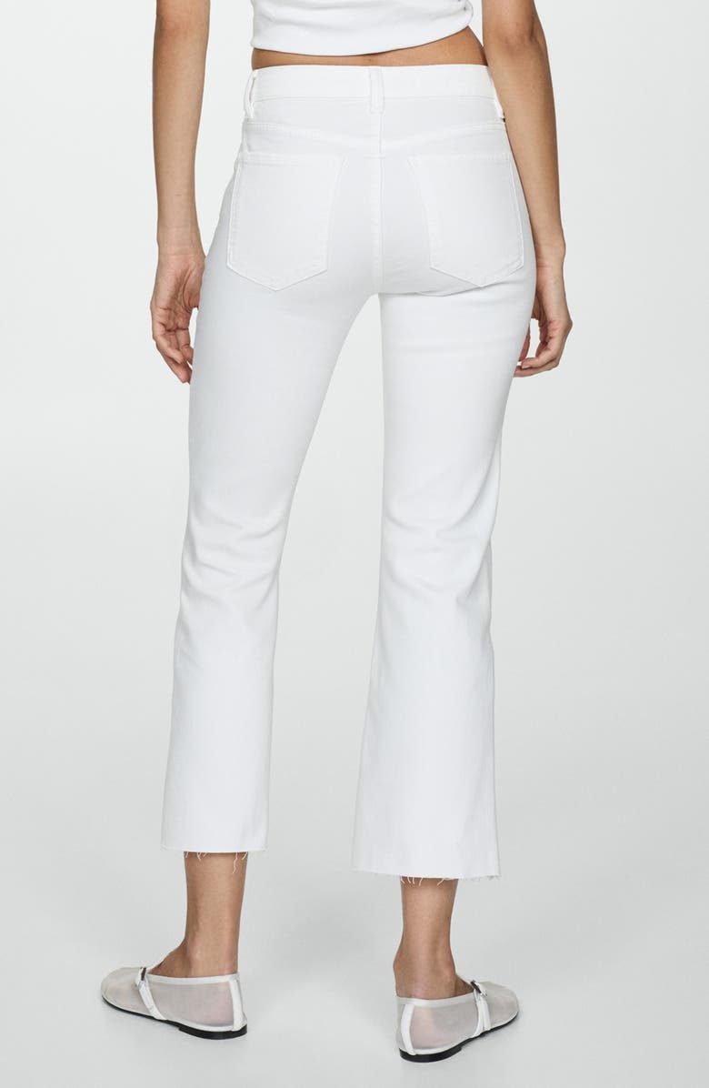 MANGO Sienna Raw Hem Crop Flare Jeans, Alternate, color,