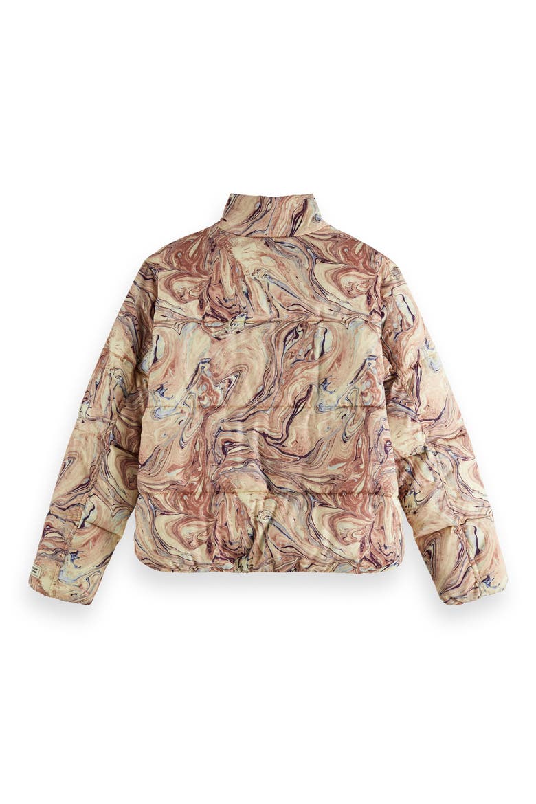 Marbleized Puffer Jacket, Alternate, color, COMBO H