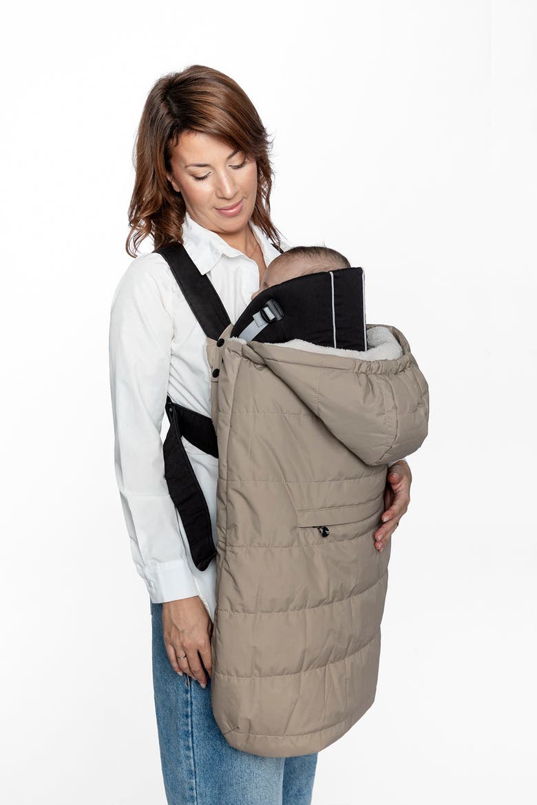 Multi-Function Plush Lined Baby Carrier for Car Seats and Strollers, Alternate, color, Taupe
