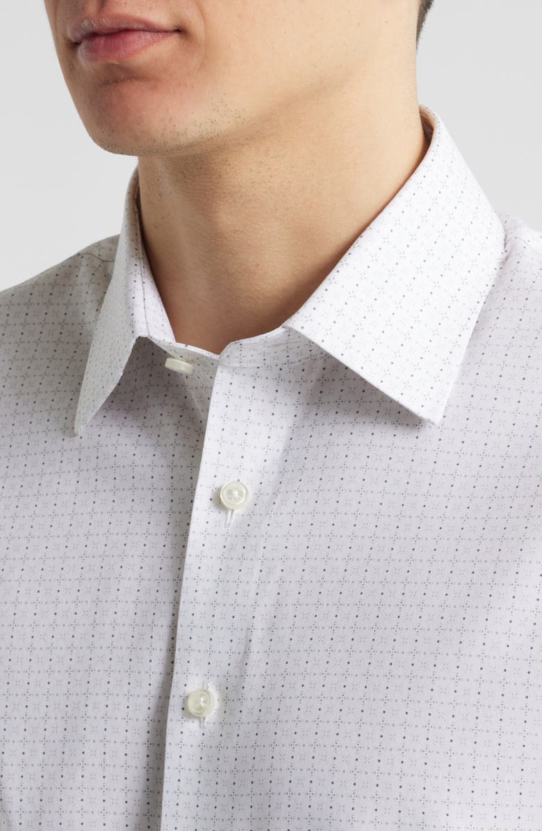 Nordstrom Trim Fit Performance Dress Shirt, Alternate, color, Pink Geo